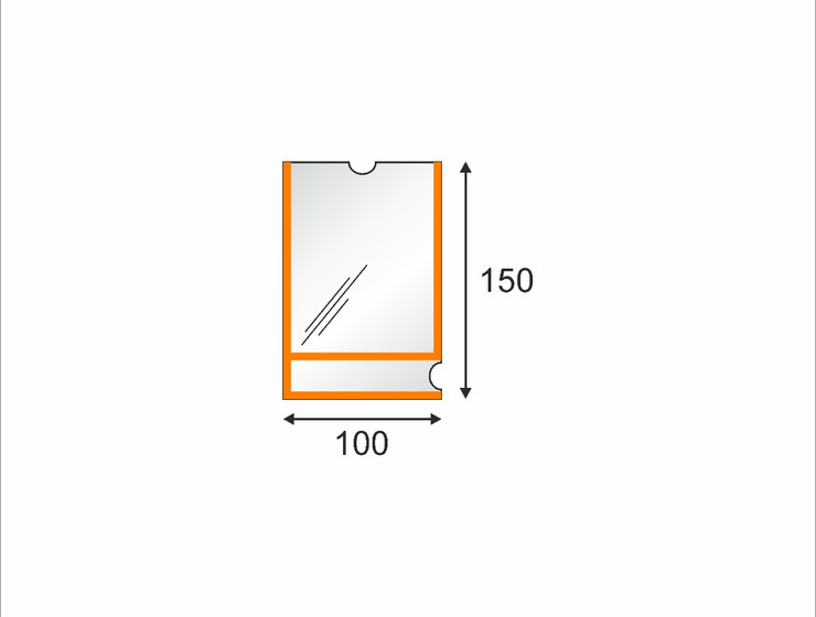 Карман под фото 100х150 мм. вертикальный